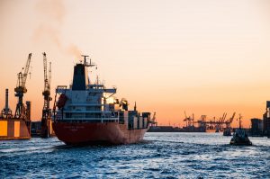 Ship bringing goods to the UK